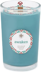 Root Candles Seeking Balance Wood Wick Spa Candle Aromatherapy Candles, 8-Ounce, Awaken: Basil & Lime