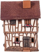 Ceramic Houses Collection - Handmade Miniature of Historic Winery in Bernkastel-Kues, Germany - Candle, Cone Incense Holder R255