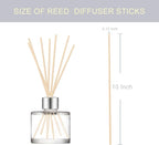 HOSSIAN 10inch Reed Diffuser Sticks- 100PCS Natural Rattan Wood Sticks Essential Oil Aroma Diffuser Sticks Refill Replacement for Aroma Fragrance
