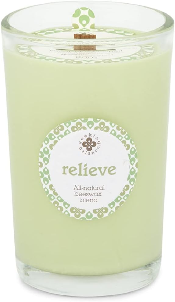 Root Candles Seeking Balance Wood Wick Spa Candle Aromatherapy Candles, 8-Ounce, Relieve: Eucalyptus Menthol