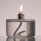 Firefly Fuels Refillable Glass Oil Candle - 3 oz Liquid Candle for Indoor Use, Outdoor Events, Emergency Lighting - Clean Burning with Wick and Holder Included. Use with Liquid Paraffin or Lamp Oil