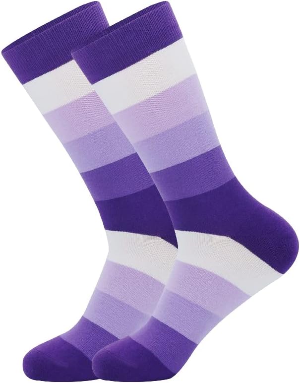 HHX YONLEE Dress Socks 5/6/10 Pairs Crew Argyle Colorful Cotton Novelty Casual Happy Fun