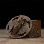 Incense Burner Chinese Incense Holder Brass Incense Burner Zen Copper Incense Burner Antique Style Home Office Fengshui Decor 2.6 * 2.6 * 2.2IN 0.7LB