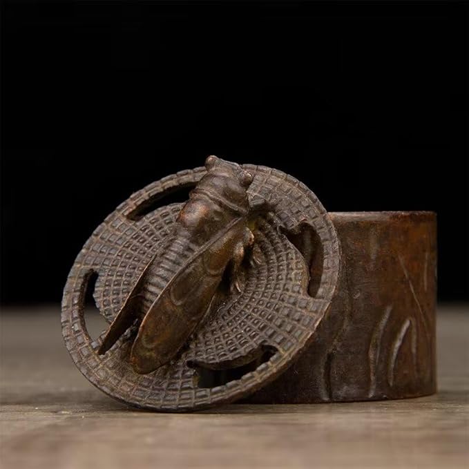 Incense Burner Chinese Incense Holder Brass Incense Burner Zen Copper Incense Burner Antique Style Home Office Fengshui Decor 2.6 * 2.6 * 2.2IN 0.7LB