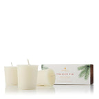 Thymes Frasier Fir Votive Candle Set of 3 - Scented Candles for Home - Luxury Home Fragrance Gifts for Women & Men - Home Decor (Pack of 3-2 Oz)