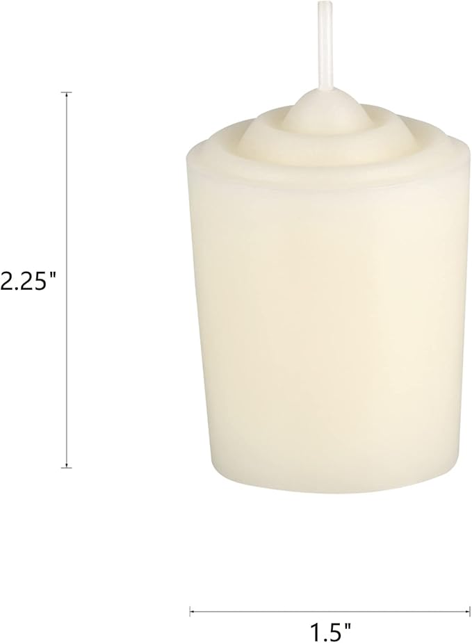 Mega Candles 12 pcs Unscented Ivory Votive Candles, Hand Poured Wax Candle 15 Hours 1.5 Inch x 2.25 Inch, Home Décor, Wedding Receptions, Centerpieces, Occasions, Events, Meditations, Holders