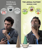 The Aroma Factory Organic Incense Dhoop Cones 3x30 Cones Jute Gift Set with Holder (Fruit Fusion)