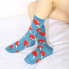 DRASEX Men's Dress Socks Funky Colorful Pattern Cotton Novelty Casual Crew Socks