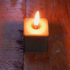 Candlestock Real Bayberry Square Votive Candle Pack - Pure Bayberry & Beeswax Blend - Pack of 4 Natural Square Votive Candles - No Fragrance Added