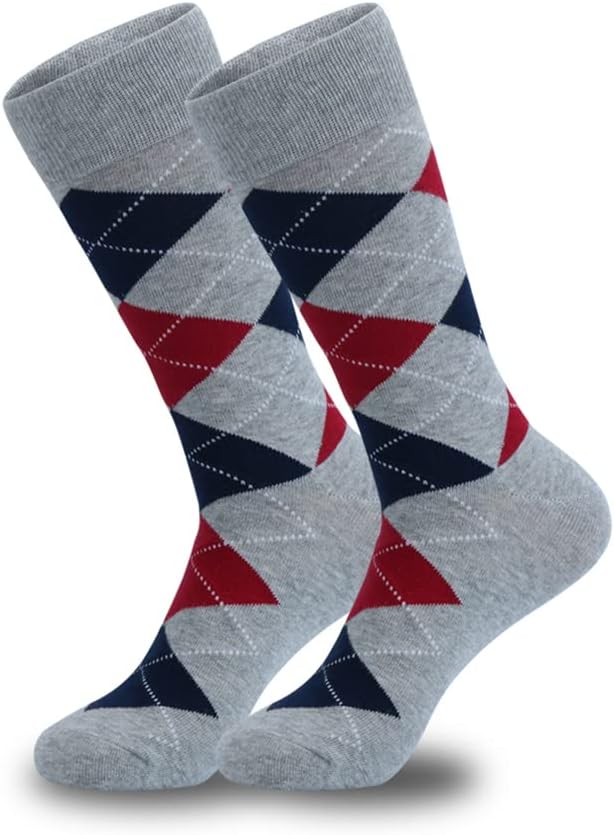 DRASEX Men's Dress Socks Funky Colorful Pattern Cotton Novelty Casual Crew Socks