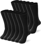 LIXIA Men's Thin Merino Wool Socks, Cozy Winter Warm Breathable Mid-calf Casual Dress Liners 3/6 Pairs Pack