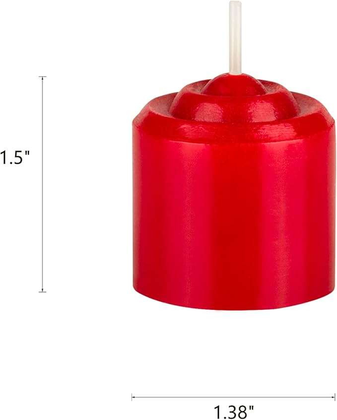 Mega Candles 12 pcs Unscented Red Votive Candles, Hand Poured Wax Candle 10 Hours 1.38 Inch x 1.5 Inch, Home Décor, Wedding Receptions, Centerpieces, Occasions, Events, Festivities, Meditations