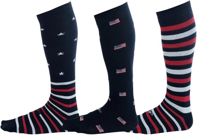 Pierre Henry Over the Calf Socks for Men (3 pairs) | Cotton Over the Calf Dress Socks | Long Socks Designed to Stay up 12+ hr
