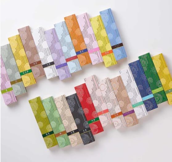 Hasegawa Hyakurakuko Premium Japanese Sandalwood Incense - Long Type, 40 Sticks with Aluminum Holder, 20-30 Min Burn Time, Made in Japan 線香 百楽香 (Lotus)