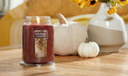 Yankee Candle Autumn Wreath Scented Classic 22oz Large Jar Single Wick Aromatherapy Candle Over 110 Hours of Burn Time Fall Fragrance Perfect for gifting