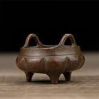 Incense Burner Chinese Incense Holder Brass Incense Burner Zen Copper Incense Burner Antique Style Home Office Fengshui Decor 2 * 2 * 1.4IN 0.2LB