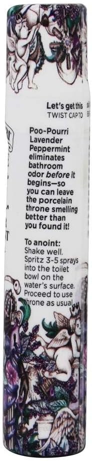 Poo-Pourri Before-You-Go Toilet Spray, Lavender Peppermint, Travel Size 10 mL - Lavender, Peppermint and Citrus