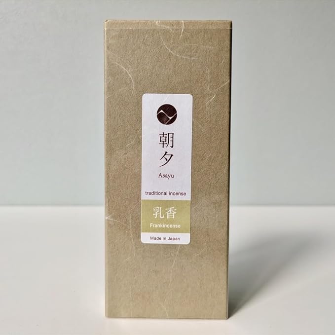 Asayu Japan Traditional Smoke Incense Sticks Frankincense Scent (40gr) for Morning Meditation, Relax or Yoga, Made in Japan - Frankincense