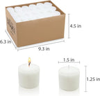 Votive Candles Bulk, 72 Packs Unscented White 1.5 inch Wax Candles for Wedding, Party, Holiday & Home, 8 Hours Burning