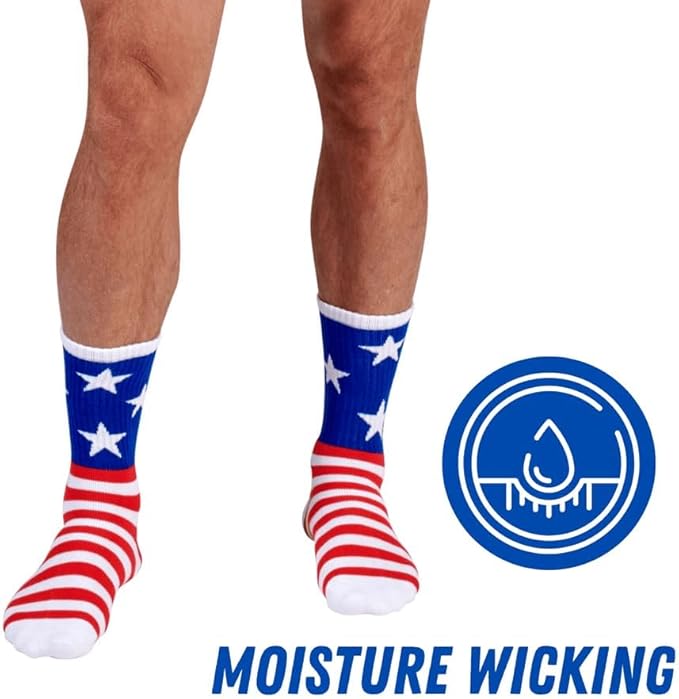 Bamboo Sports Premium Bamboo Crew Work Socks- Moisture Wicking, Odor Eliminating