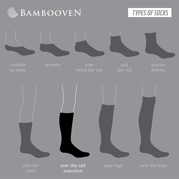 Men’s Lightweight Dress and Trouser Socks – Rayon Made From Bamboo, Odor Free & Breathable(3 or 8 pairs + Gift box)