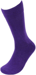 Feraricci Solid Color Casual Dress Socks for Men - Colorful & Comfortable Crew Socks