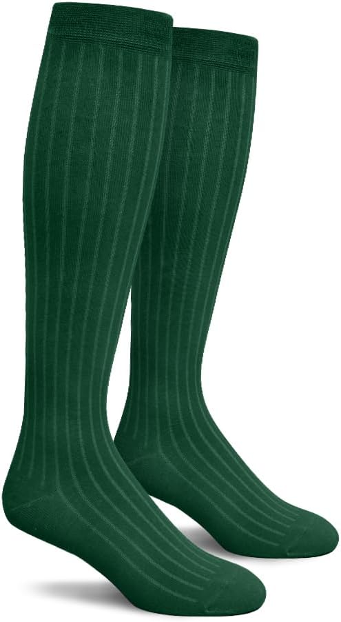 Knee High Solid Color Cotton Socks for Men Women and Youth