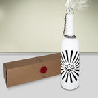 Sermo Glass Bottle Incense Holder Burner (Lotus (Rising) - White)