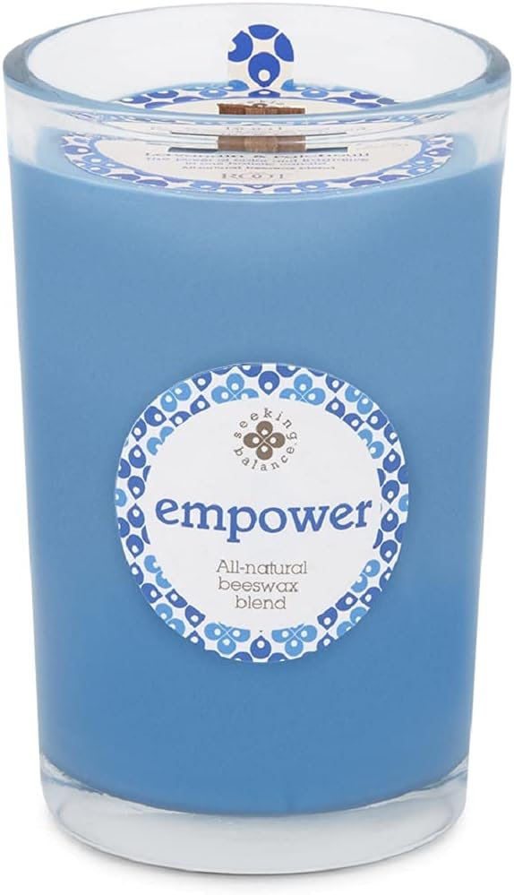 Root Candles Seeking Balance Wood Wick Spa Candle Aromatherapy Candles, 8-Ounce, Empower: Lavandin & Patchouli