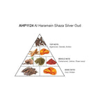 Al Haramain Shaza Silver Oud Maal Attar Arabian Bukhoor - Premium Arabic Bakhoor Incense - Long-Lasting Scent - Islamic, Eid & Ramadan Gifts - Perfect for Home, Prayer, Meditation, Relaxation – 75 gm