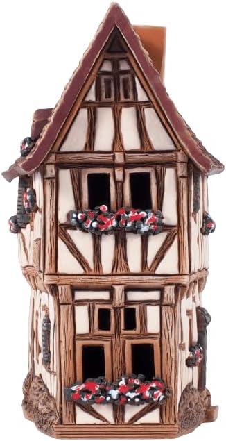 Ceramic Houses Collection - Handmade Miniature of Historic Winery in Bernkastel-Kues, Germany - Candle, Cone Incense Holder R255