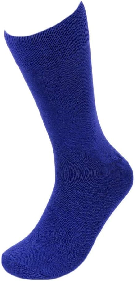Feraricci Solid Color Casual Dress Socks for Men - Colorful & Comfortable Crew Socks