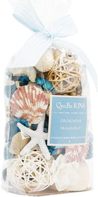 Qingbei Rina Blue Potpourri Bags,Ocean Breeze Scented Potpourri Bowl Filler Dried Flower,Home Fragrance Sachet of Petal,Coastal Seashell Decor,12oz
