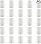 Housecret 25 Pack 2" D x 3" H (20 Hour Burn Time) White Unscented Pillar Votive Candles, Hand Poured Wax Candle Ideal Gifts for Weddings Birthdays Christmas Holidays Party