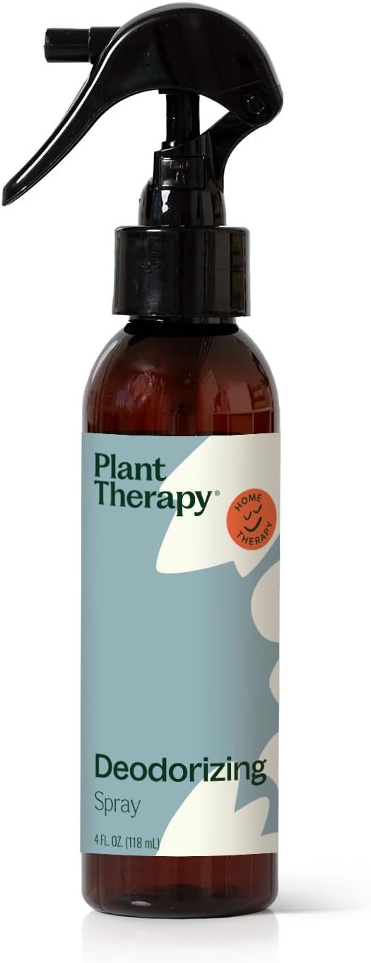Plant Therapy Deodorizing Room Spray 4 oz Quick, On-The-Go Freshness, Safe & Gentle for Everyday Use, Free from Harsh Chemicals & Synthetic Fragrances