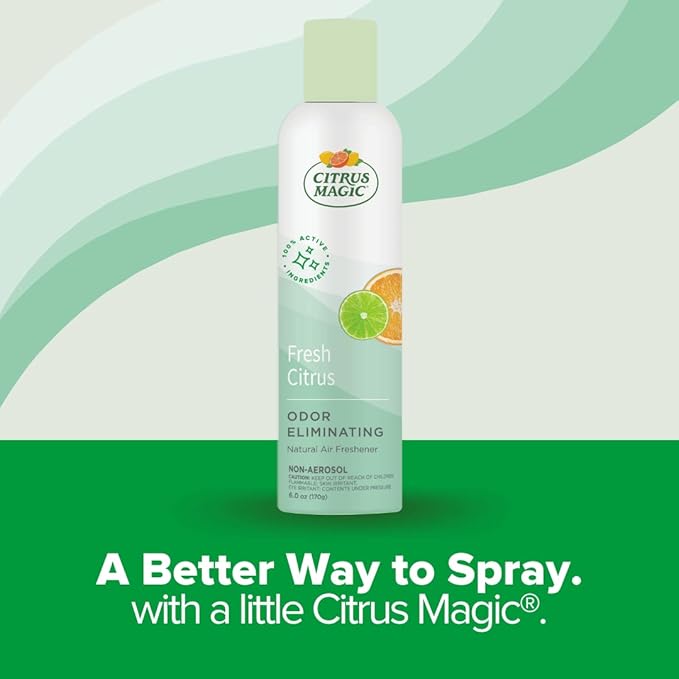Citrus Magic Odor Eliminating Air Freshener Spray, Fresh Citrus, 6-Ounce, Pack of 2