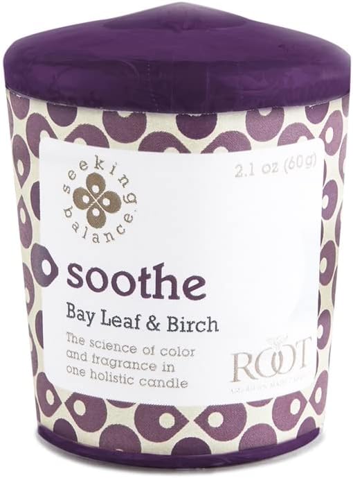 Root Candles Seeking Balance Spa Candle Aromatherapy Candles, Votives, Soothe: Bay Leaf & Birch, 18-Count
