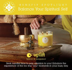 Root Candles Seeking Balance Wood Wick Spa Candle Aromatherapy Candles, 12-Ounce, Uplift: Lemon & Bergamot