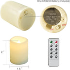 Eldnacele Flameless Flickering Votive Battery Operated Tealight Candles with Remote Control, Warm White Light Realistic Outdoor LED Candles Bulk Set of 6 for Parties Decoration(Batteries Included)