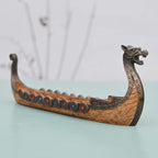 Resin Viking Ships Incense Stick Holder Retro Ships Ornament Exquisite Beautiful Home Decoration Ornaments (As Shown)