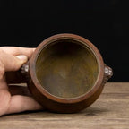 Copper Incense Burner Chinese Brass Incense Burner Kit Traditional Zen Incense Burner Antique Style Office Yoga Home Decor 4.5 * 3.7 * 3IN 1.5LB