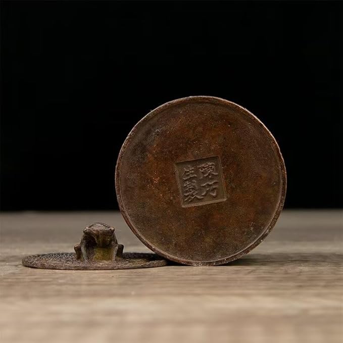 Incense Burner Chinese Incense Holder Brass Incense Burner Zen Copper Incense Burner Antique Style Home Office Fengshui Decor 2.6 * 2.6 * 2.2IN 0.7LB