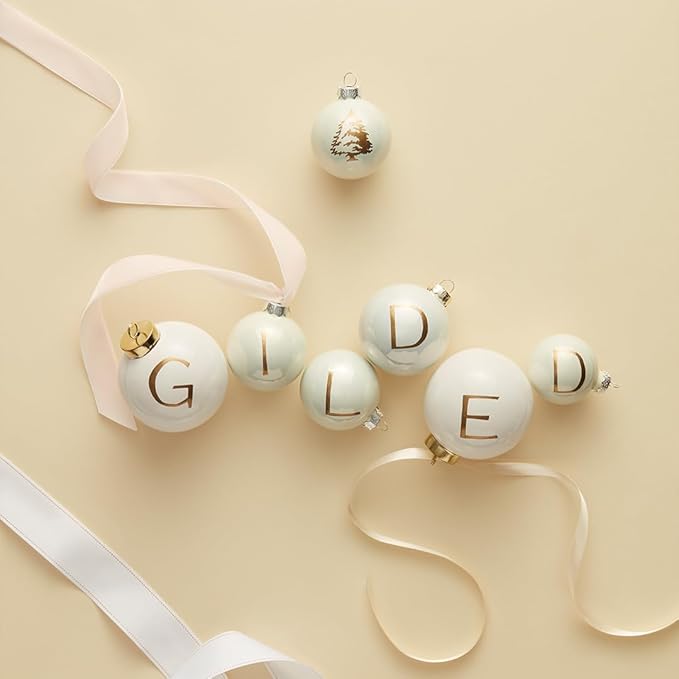 Thymes Frasier Fir Candle - Gilded Collection - Wood Grain Ceramic Design with 24-Karate Gold Rim - Mountain Fresh Fragrance - Elegant Winter Candle Scents - Gifts for Women & Men (Medium, 11 oz)