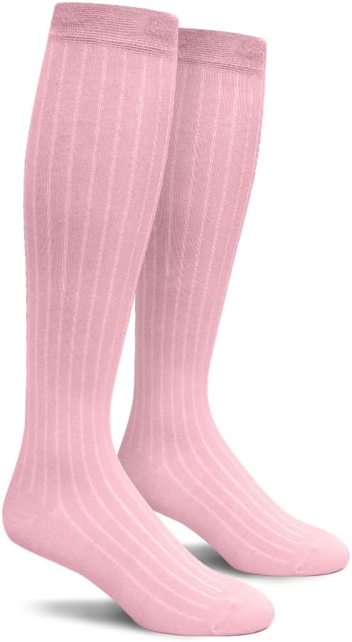 Knee High Solid Color Cotton Socks for Men Women and Youth