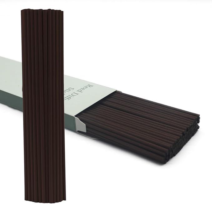 100PCS Reed Diffuser Sticks, 8 Inch Rattan Fiber Sticks Essential Oil Aroma Diffuser Sticks,Long-Lasting Diffuser Replacement Sticks (Brown)