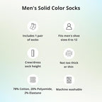 tiemart Men's Socks, Fits Men's Shoe Sizes 8-12