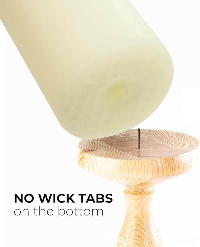 2"x4" High Ivory Pillar Candles, Set of 20 Unscented. Bulk Buy. Ideal for Halloween, Wedding, Emergency Lanterns, Household, Wedding and Home Décor Candlesticks