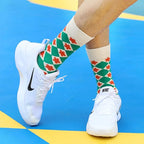 DRASEX Men's Dress Socks Funky Colorful Pattern Cotton Novelty Casual Crew Socks