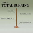 Uplift & Relax - Innergy Jasmine Incense Sticks, Natural Floral Essence Luxury Bath Incense