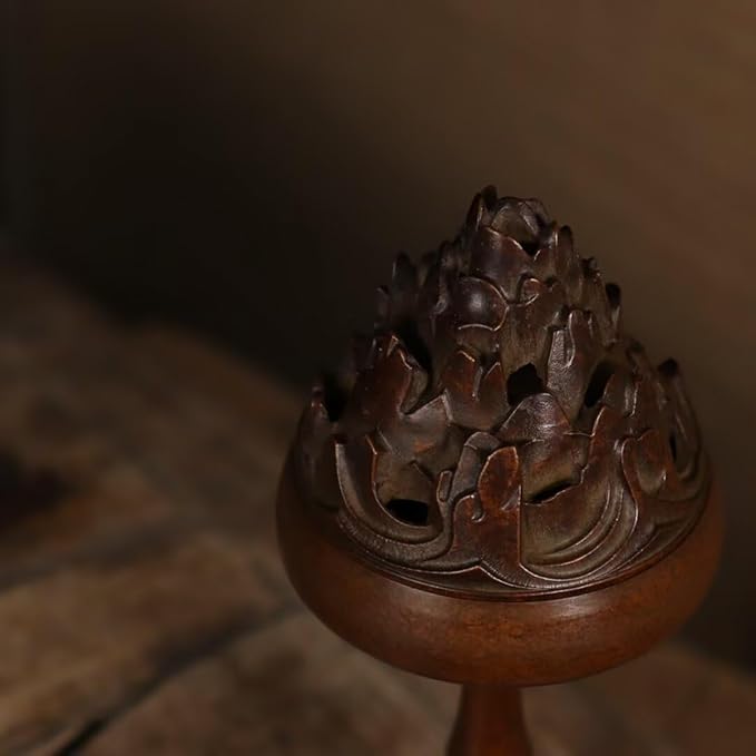 Copper Incense Burner Chinese Brass Incense Holder Traditional Copper Zen Incense Burner Sandalwood Burner Decoration Censer